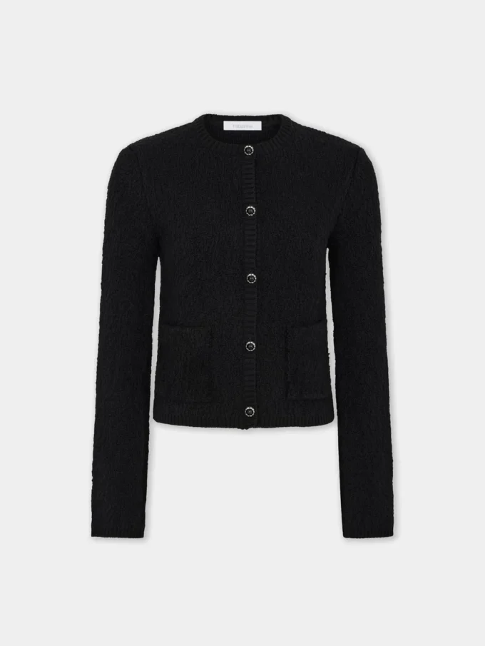 Strikket cardigan i uld