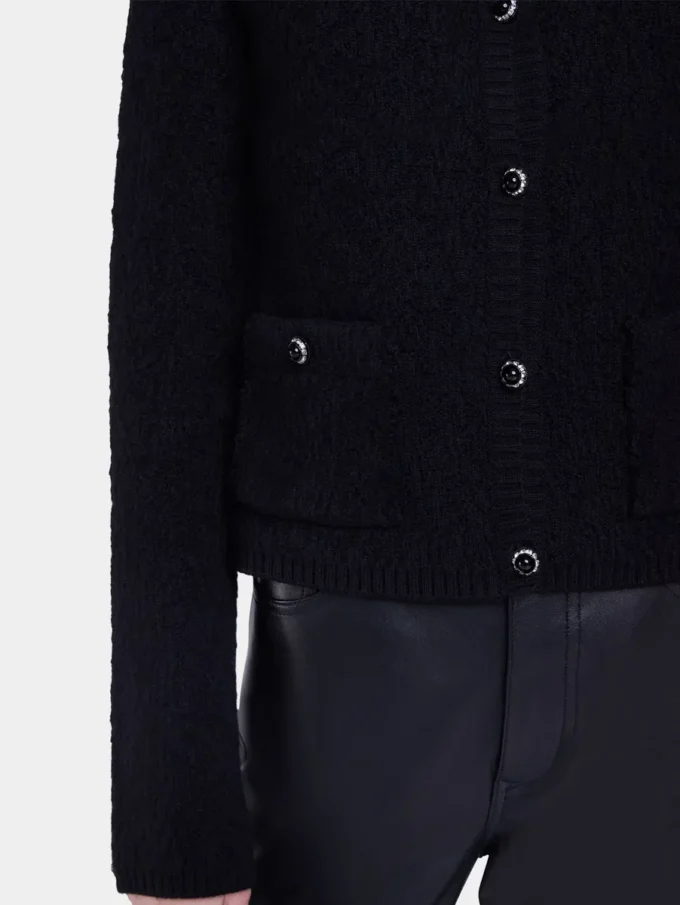 Strikket cardigan i uld