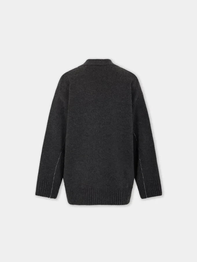 Strikket cardigan i uld og kashmir