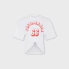 T-shirt i bomuld med print og piercing