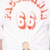 T-shirt i bomuld med print og piercing
