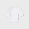 T-shirt i bomuld med print og piercing