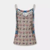 Tanktop i printet satin