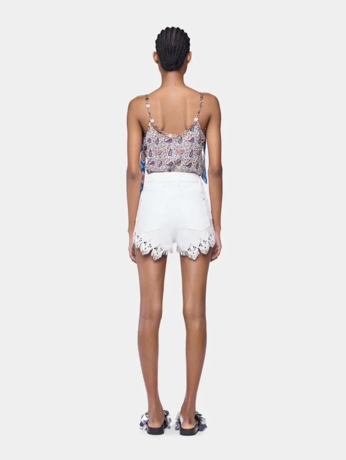Tanktop i printet satin