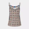 Tanktop i printet satin