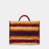 Tote bag i raffia med stropper