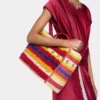 Tote bag i raffia med stropper