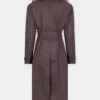 Trenchcoat med imiteret pelskant