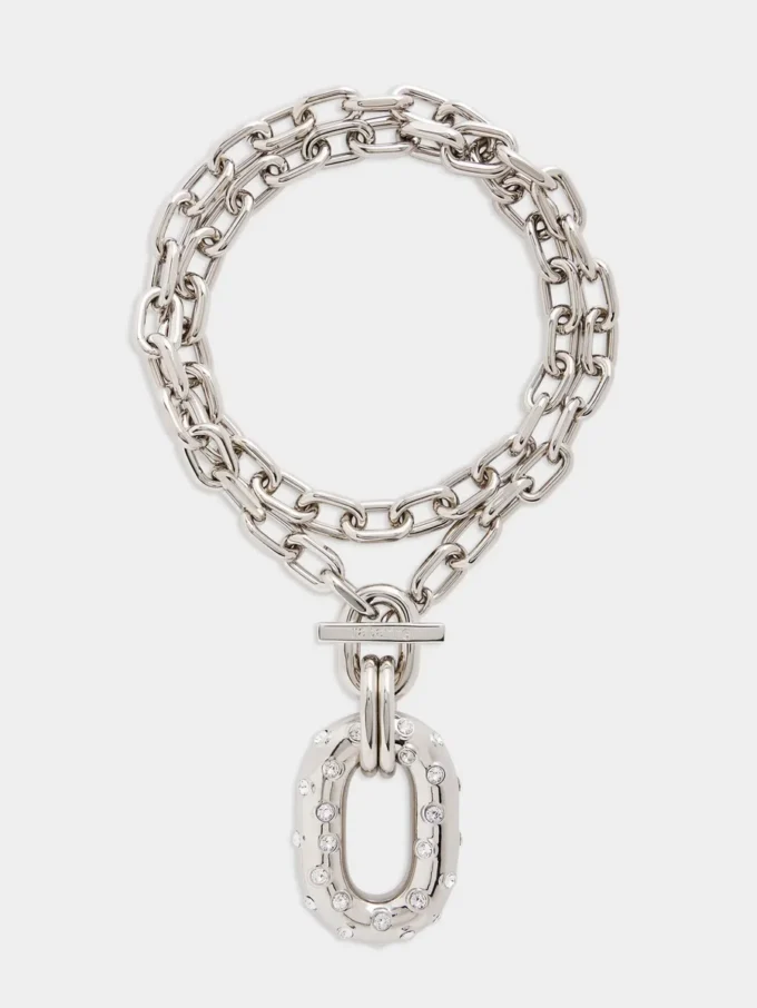 XL Link strass halskæde